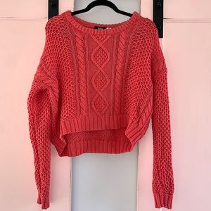Cropped sweater coral spring style medium